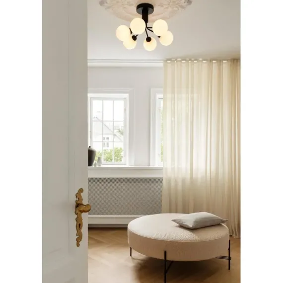 APIALES 6 LOFTSLAMPE SATINSORT/OPAL