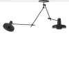 Arigato Dobbelt Loftlampe Sort