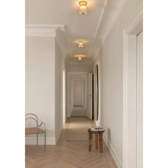 ASTEEA LOFTSLAMPE SATIN MESSING/OPAL