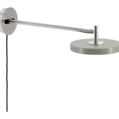 ASTERIA VÆGLAMPE LANG STÅL/OLIVEN GRØN