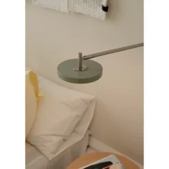 ASTERIA VÆGLAMPE LANG STÅL/OLIVEN GRØN