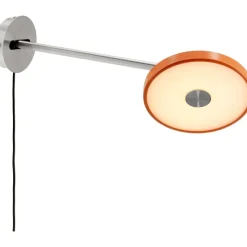 ASTERIA VÆGLAMPE LANG STÅL/ORANGE
