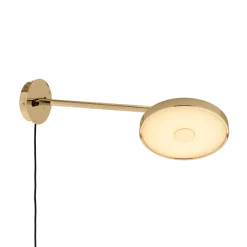 Asteria wall long - Polished Brass w. hardwire add on