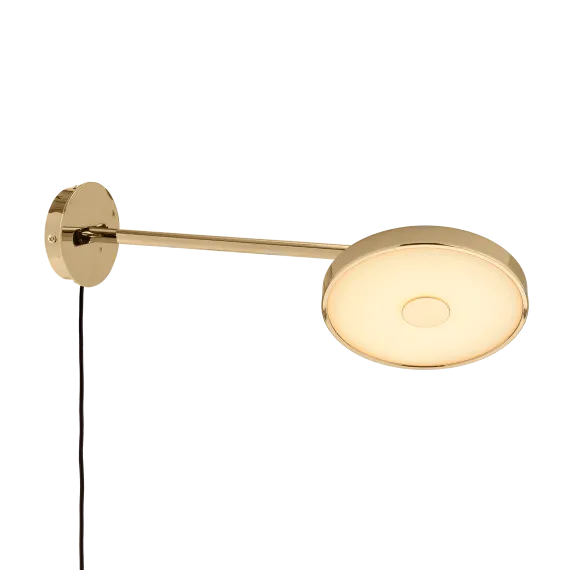 Asteria wall long - Polished Brass w. hardwire add on
