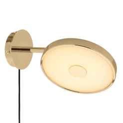 Asteria wall short - Polished Brass w. hardwire add on