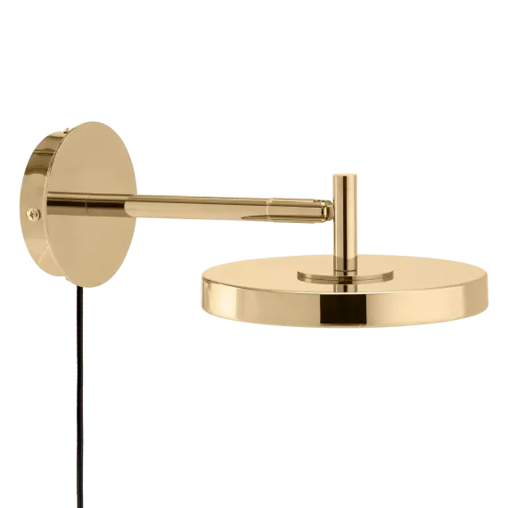 Asteria wall short - Polished Brass w. hardwire add on