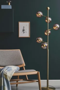 ATOM GULVLAMPE MESSING