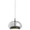 Avalon Pendel Smoked Glas Black Chrome LED