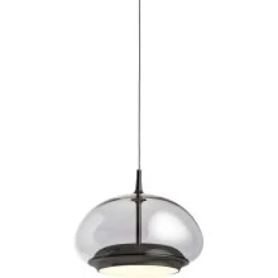 Avalon Pendel Smoked Glas Black Chrome LED
