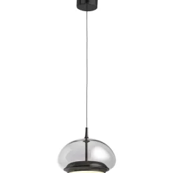 Avalon Pendel Smoked Glas Black Chrome LED