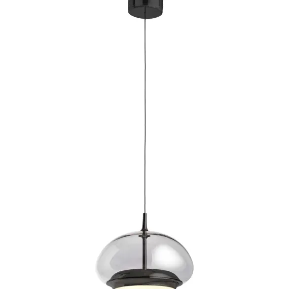 Avalon Pendel Smoked Glas Black Chrome LED