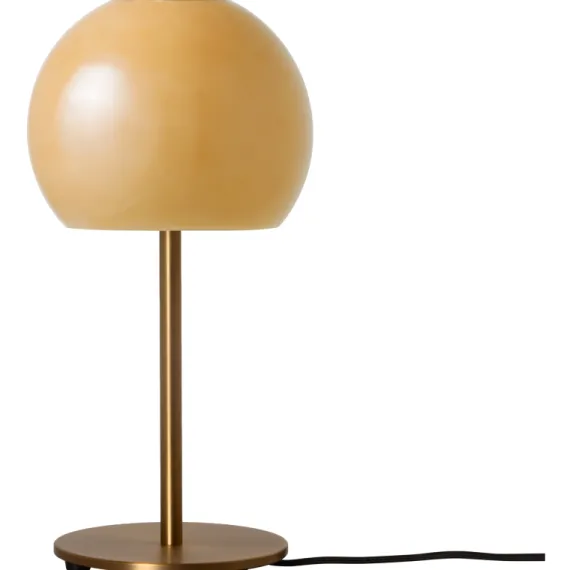 BALL BORDLAMPE GLAS AMBER