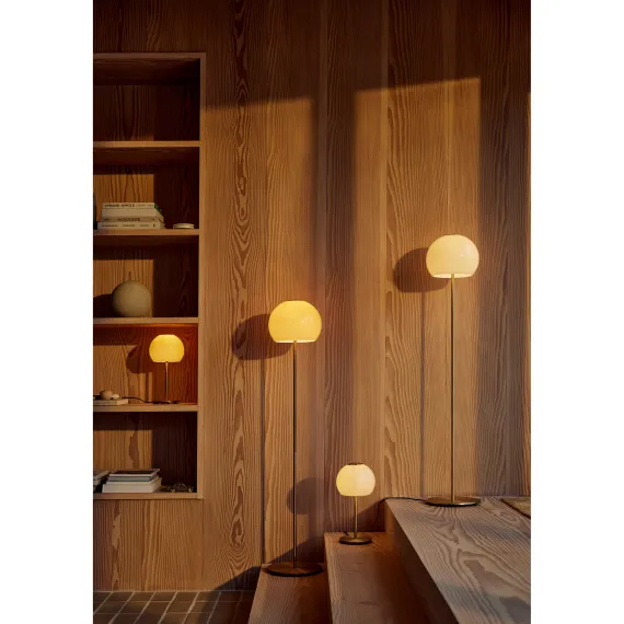 BALL GULVLAMPE GLAS AMBER