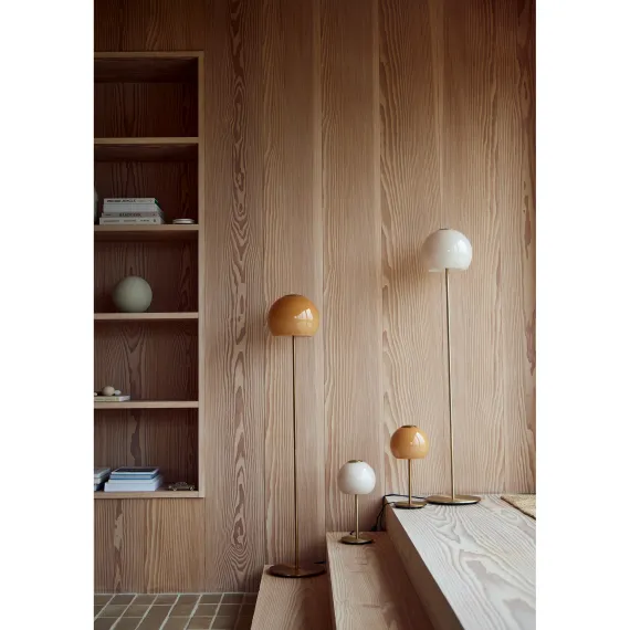 BALL GULVLAMPE GLAS SAND GREY