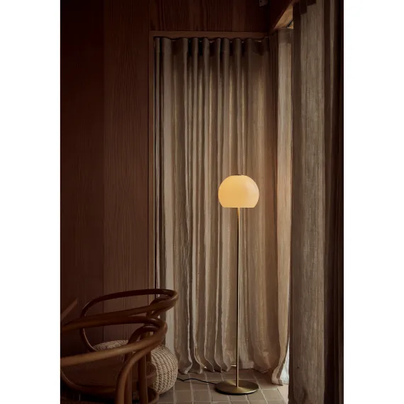 BALL GULVLAMPE GLAS SAND GREY