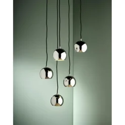 Ball Pendel Ø12 - Elegant matt krom-metallampe fra Frandsen