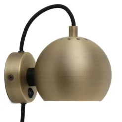 Ball Væglampe - Mat Antik Messing