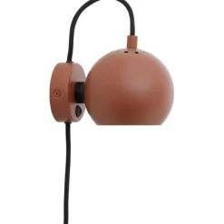 Ball Væglampe - Mat Terracotta Rød | Frandsen