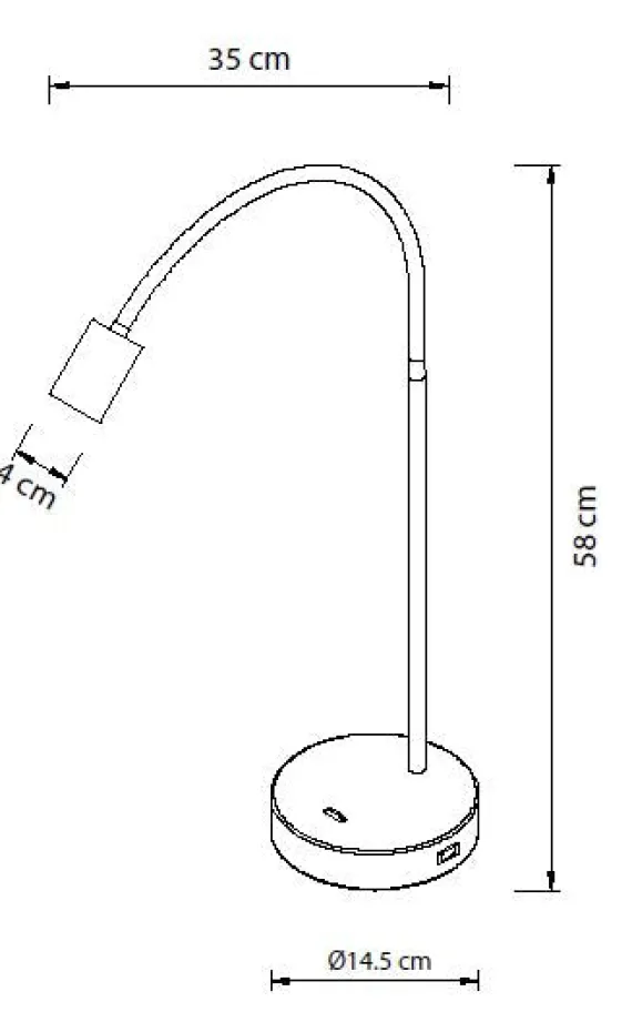 BIANCA BORDLAMPE MAT SORT