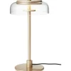 Blossi Bordlampe - Nordic Guld/Klar LED med indbygget dæmper