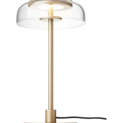 Blossi Bordlampe - Nordic Guld/Klar LED med indbygget dæmper