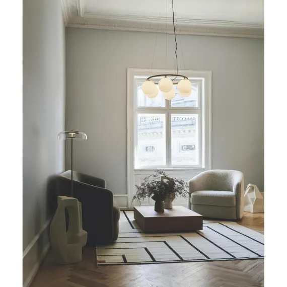 BLOSSI GULVLAMPE NORDIC GULD/KLAR LED DÆMP