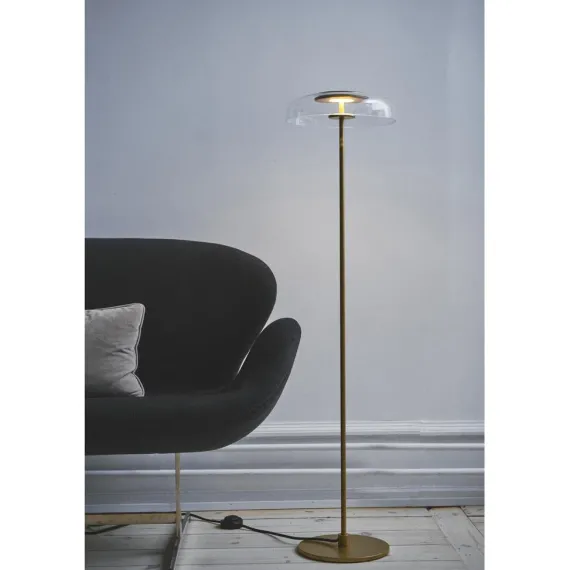 BLOSSI GULVLAMPE NORDIC GULD/KLAR LED DÆMP