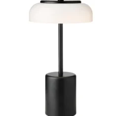 Blossi Mini Portable Bordlampe - Nuura (Sort/Opal, Genopladelig, USB-C)