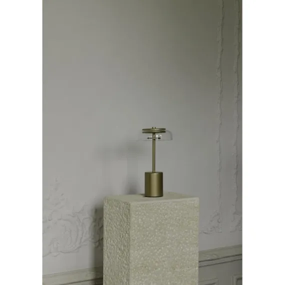 Blossi Mini Portable Bordlampe - Nuura (Nordic Gold, Klar, Genopladelig)