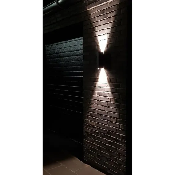 BRICK OUTDOOR DOWN LED - VÆGLAMPE - SORT