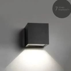 Cube Down D10 LED Sort - Udendørslampe
