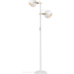 D.C GULVLAMPE 2 ARME HVID M/EGETRÆ