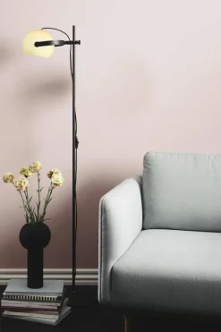 D.C GULVLAMPE 1 ARM OPAL/EG/SORT