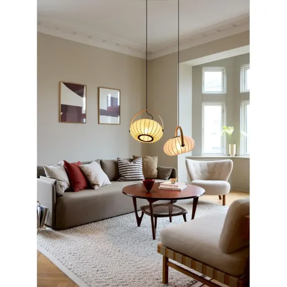 DC Ø40 TEKSTIL PENDEL GRÅ - Halo Design