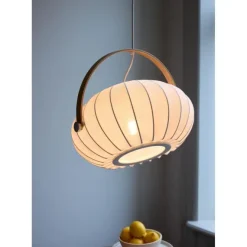 DC Ø40 TEKSTIL PENDEL HVID - Halo Design