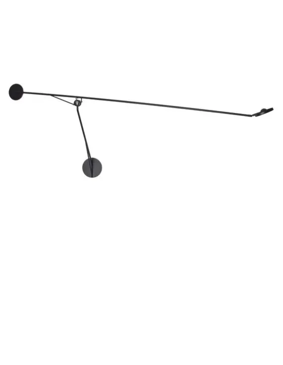 DCW Éditions Aaro Wall Lamp LED L 155 cm - Sort