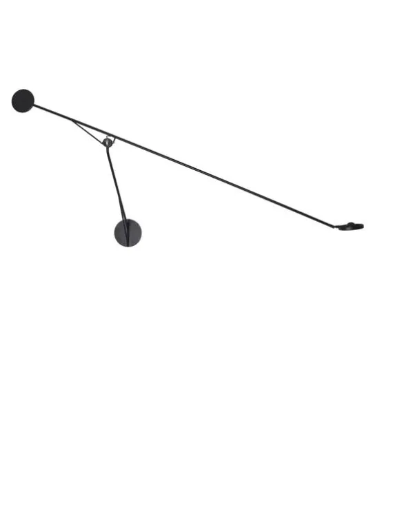 DCW Éditions Aaro Wall Lamp LED L 155 cm - Sort