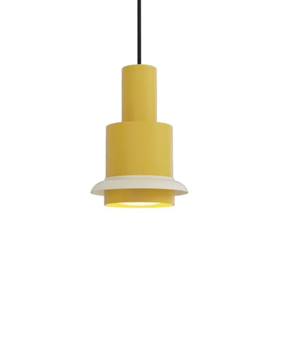DCWéditions Chaumont Pendel Ø19×H28 - Yellow/White