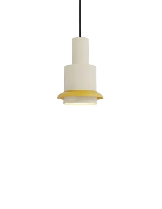 DCWéditions Chaumont Pendel Ø15×H22 - White/Yellow