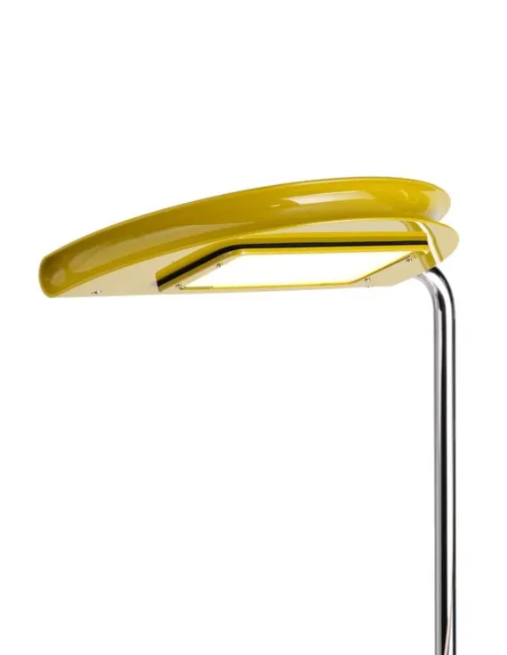DCWéditions Mezzaluna Gulvlampe - White Marble / Yellow