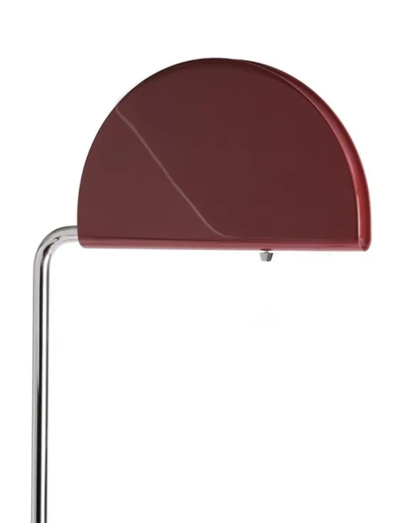 DCWéditions Mezzaluna Gulvlampe - White Marble / Red
