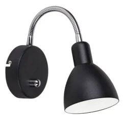 Denver Væglampe - Halo Design (Sort, E14, Fleksibel)