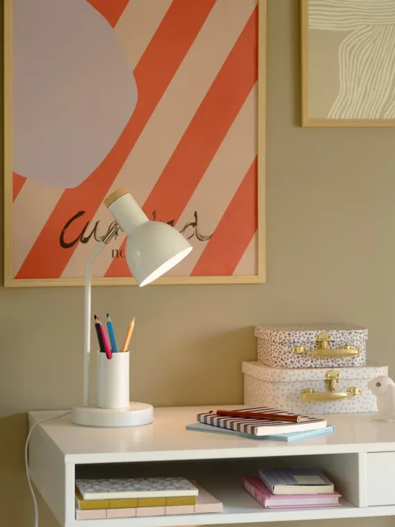 Devone | Bordlampe | Hvid