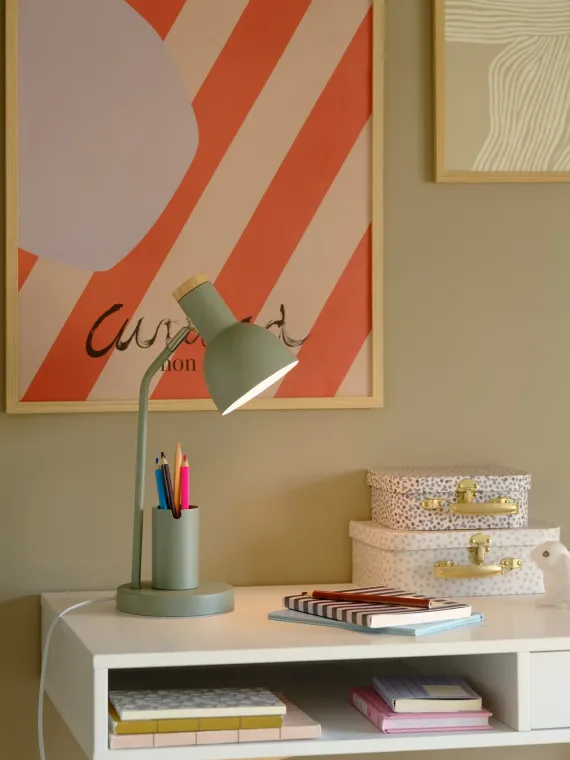 Devone | Bordlampe | Støvet grøn