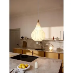 DROPS Ø38 TEKSTIL PENDEL HVID - Halo Design