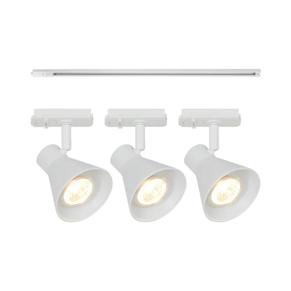 Eik Link 3-Spot + 1m | Skinnesystem | Hvid