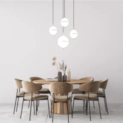 ETERNAL MOONLIGHT PENDEL Ø32 LARGE MED SORT STOFLEDNING