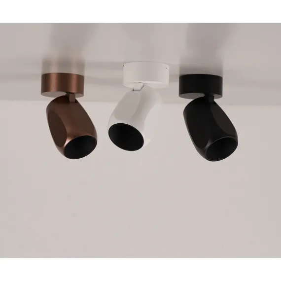 FACET W70 LED 2700K SORT PÅBYGNINGSSPOT