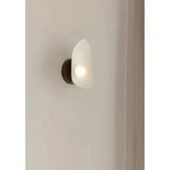 FLORII 1 VÆGLAMPE MØRK BRONZE/HVID