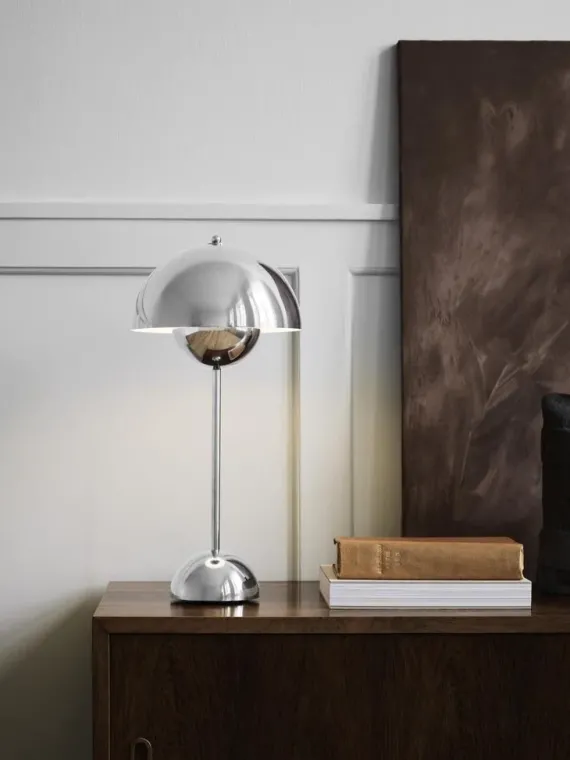 FLOWERPOT VP3 - BORDLAMPE - KROM PLATED
